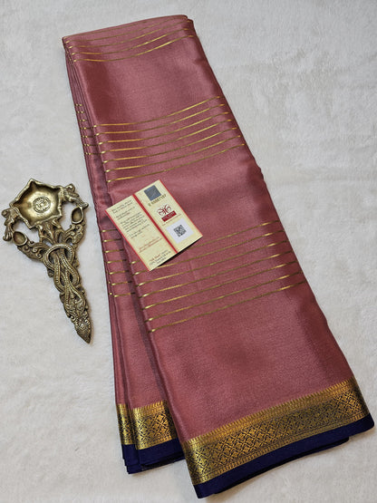 Mysore Crepe Silks Sarees - All Over Lines