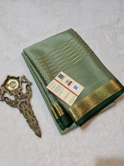 Mysore Crepe Silks Sarees - All Over Lines