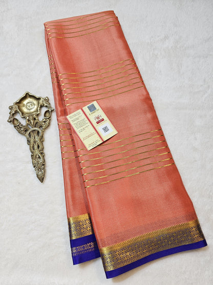 Mysore Crepe Silks Sarees - All Over Lines