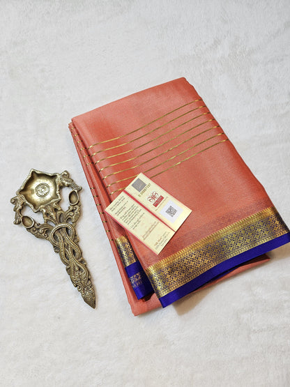 Mysore Crepe Silks Sarees - All Over Lines