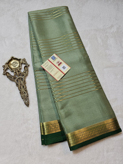 Mysore Crepe Silks Sarees - All Over Lines