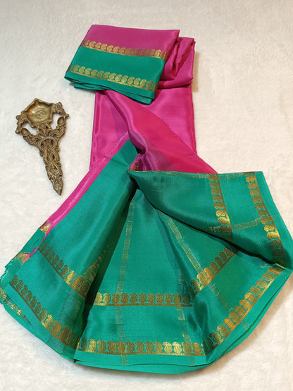 Mysore Crepe Silk Sarees - Trendy Borders