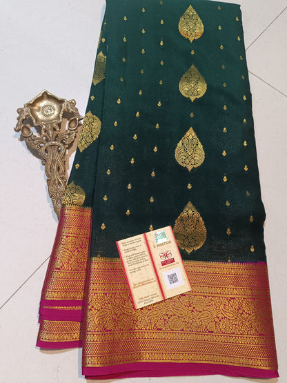 Mysore Crepe Silk Sarees - All Over Butta