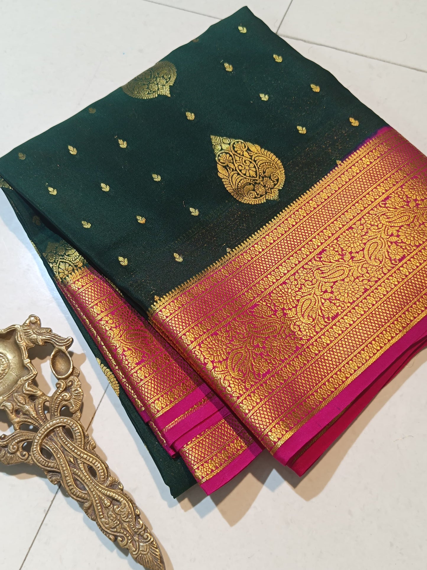 Mysore Crepe Silk Sarees - All Over Butta