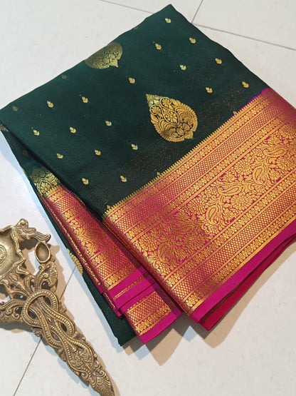 Mysore Crepe Silk Sarees - All Over Butta