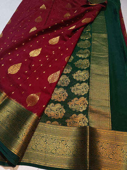 Mysore Crepe Silk Sarees - All Over Butta