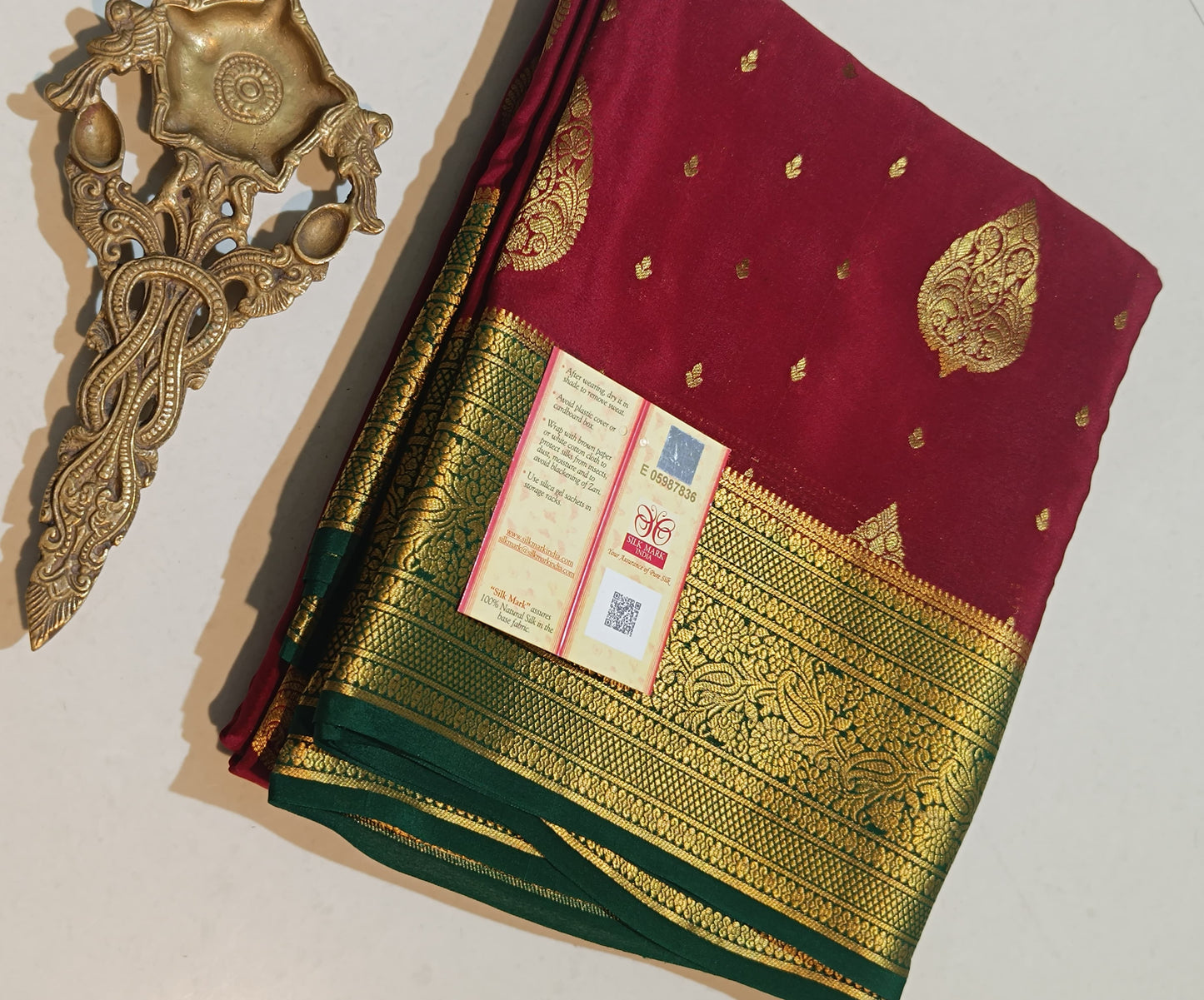 Mysore Crepe Silk Sarees - All Over Butta