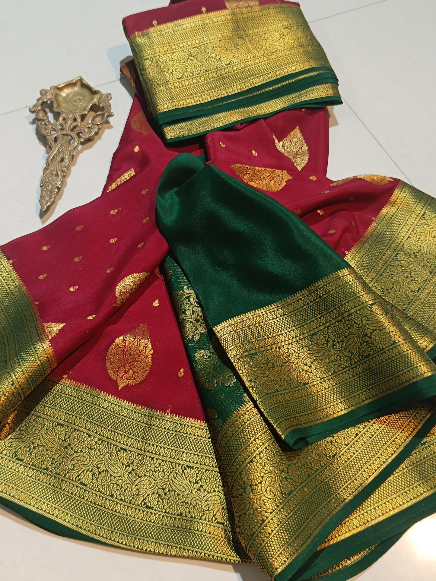 Mysore Crepe Silk Sarees - All Over Butta