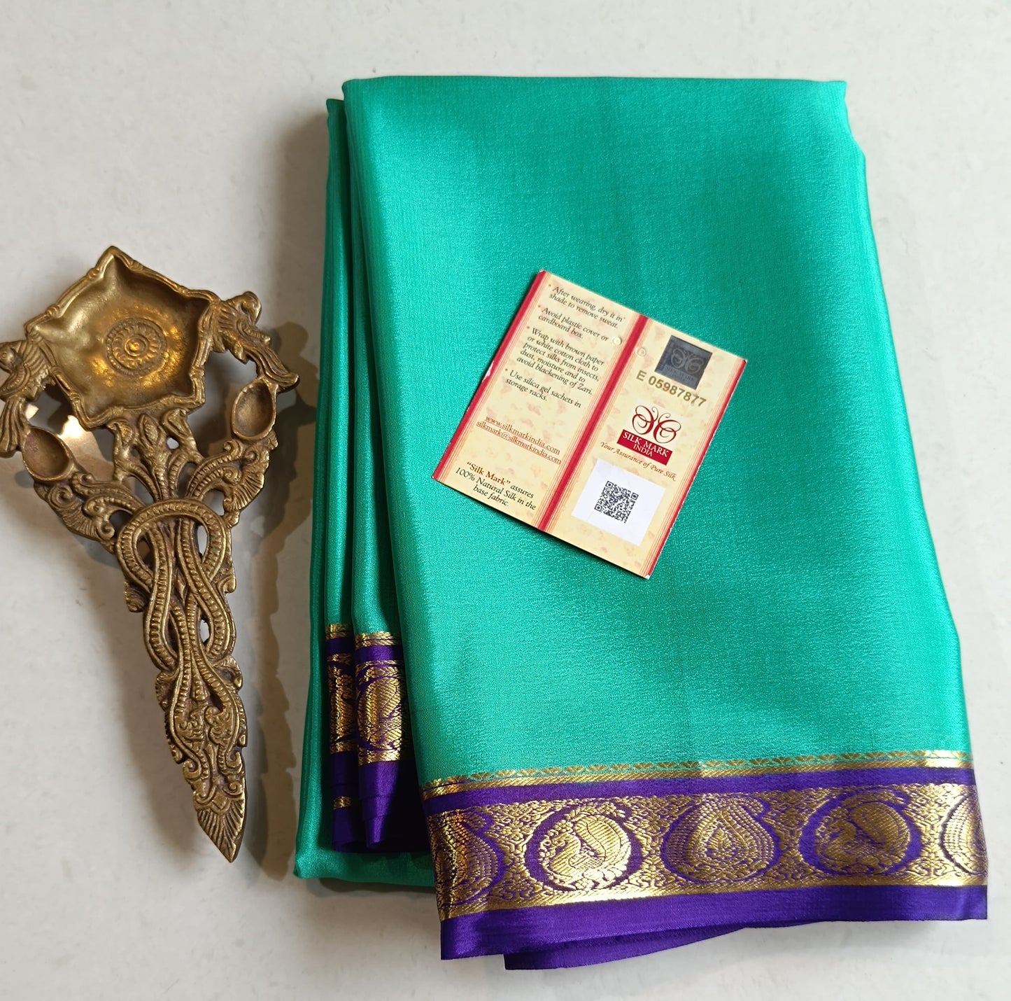 Mysore Crepe Silk Sarees - Trendy Borders