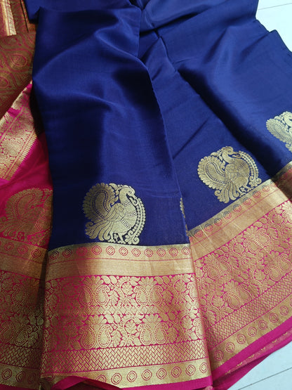 Mysore Crepe Silk Sarees - Rich Pallu