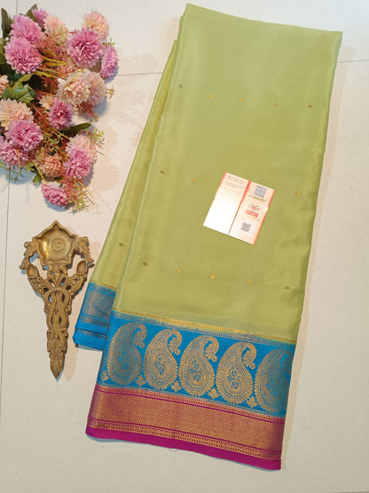 Mysore Crepe Silk Sarees - All Over Butta