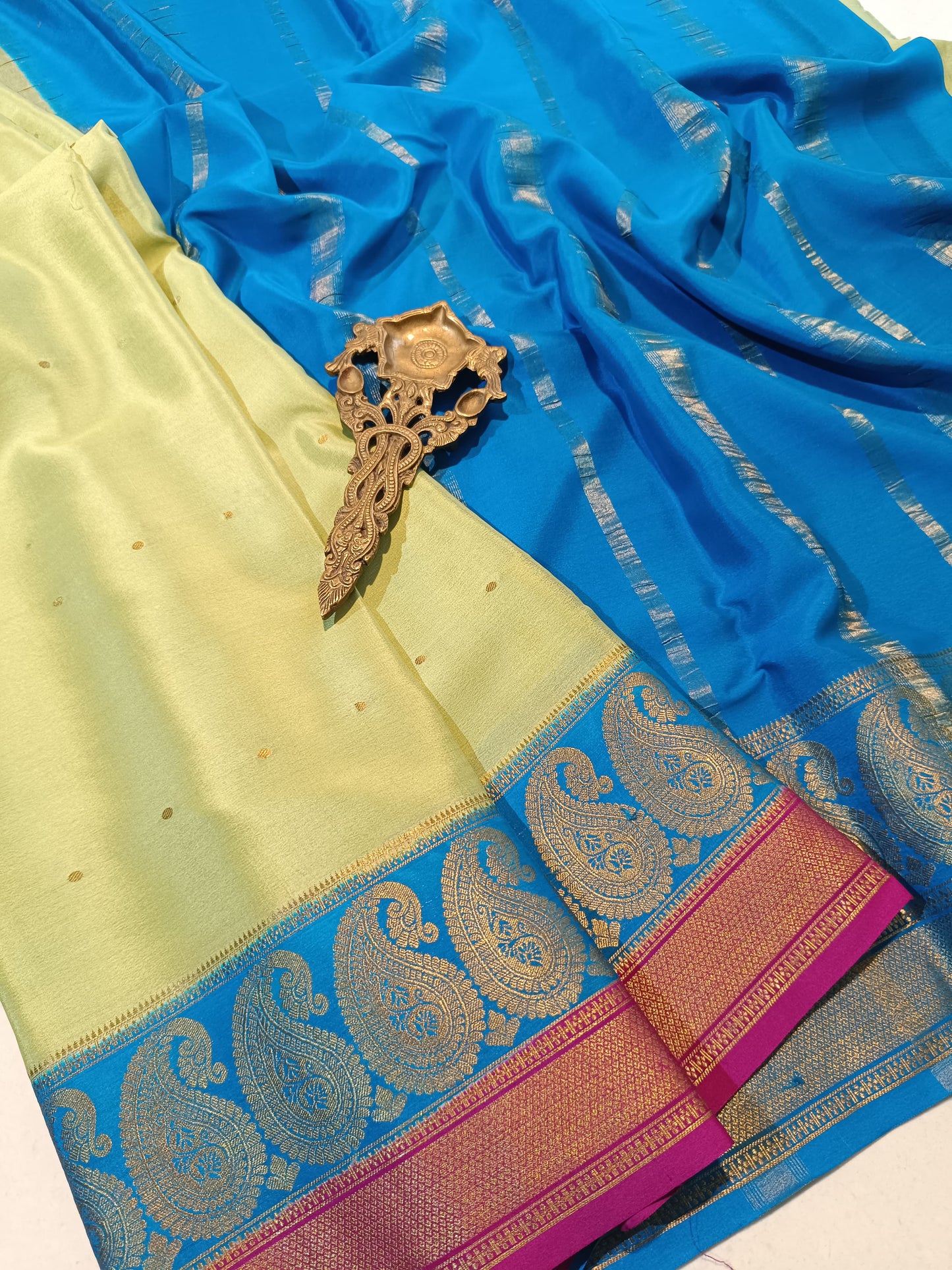 Mysore Crepe Silk Sarees - All Over Butta