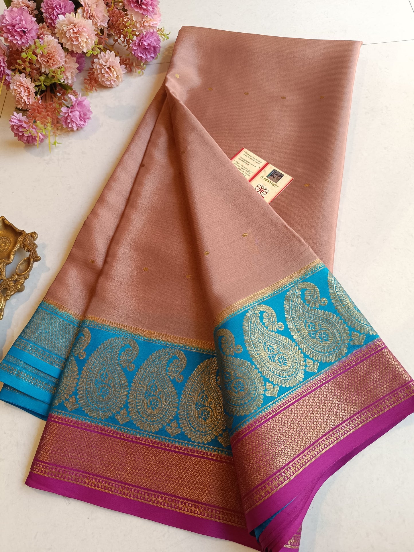 Mysore Crepe Silk Sarees - All Over Butta