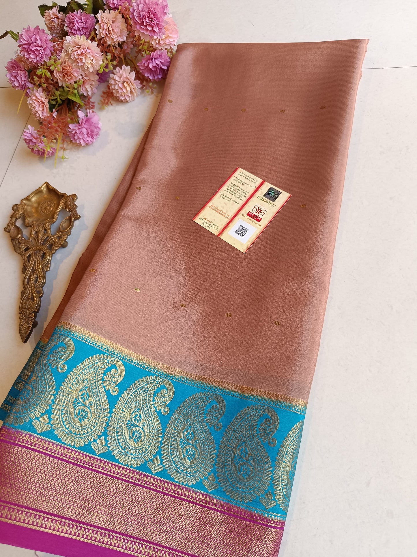 Mysore Crepe Silk Sarees - All Over Butta