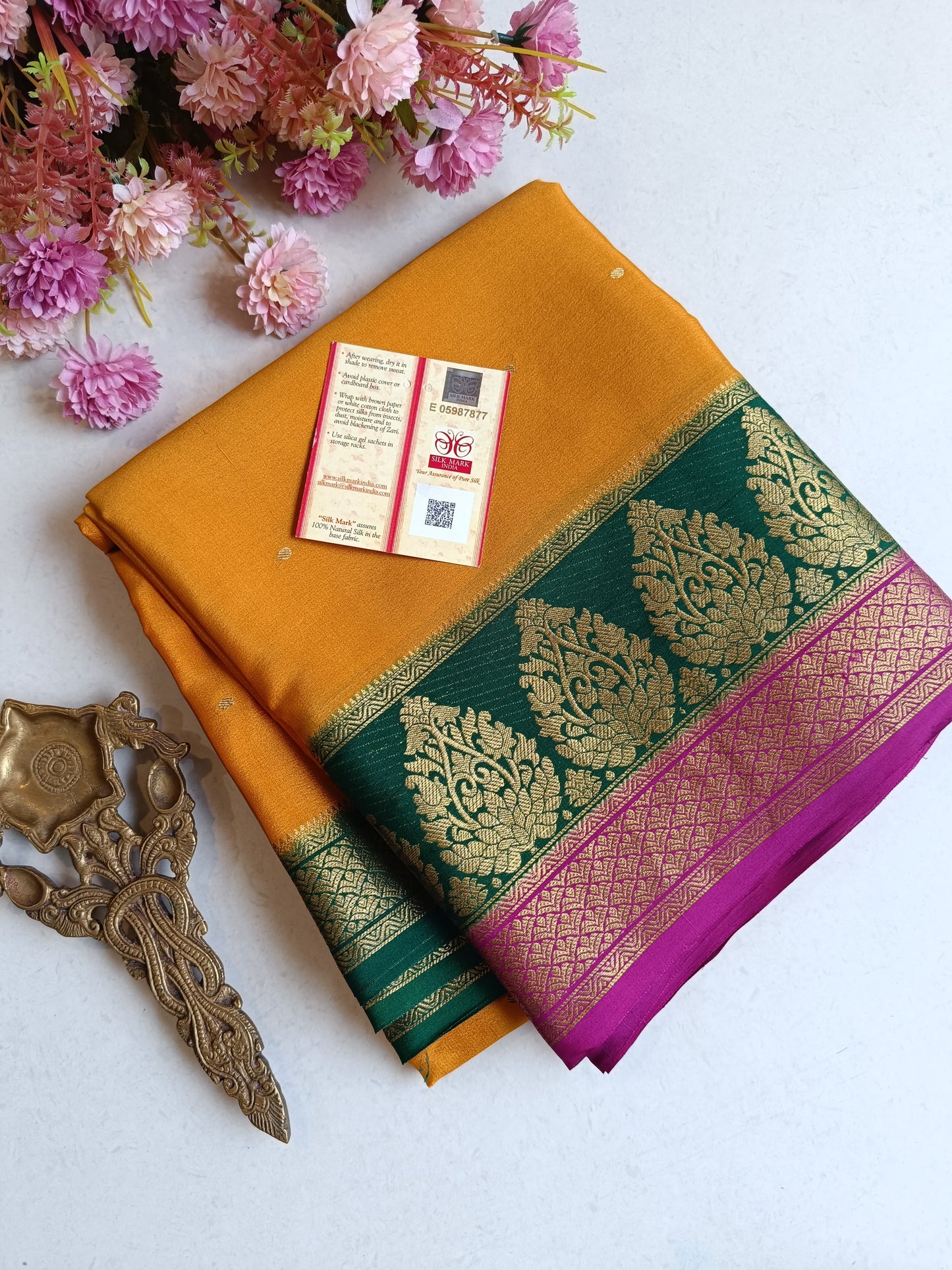 Mysore Crepe Silk Sarees - All Over Butta