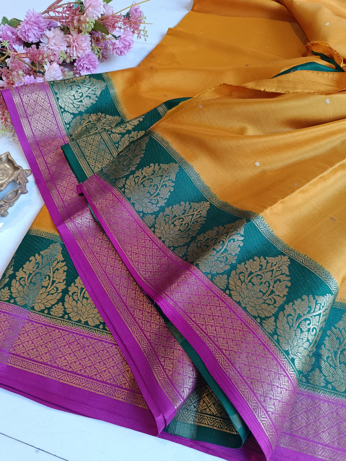 Mysore Crepe Silk Sarees - All Over Butta