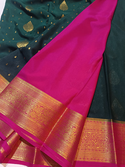 Mysore Crepe Silk Sarees - All Over Butta