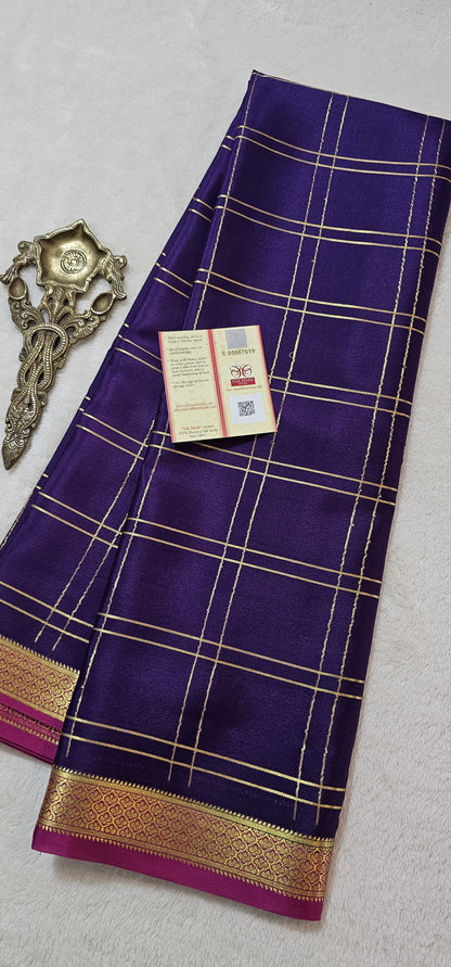 Mysore Crepe Silk Sarees - Checked