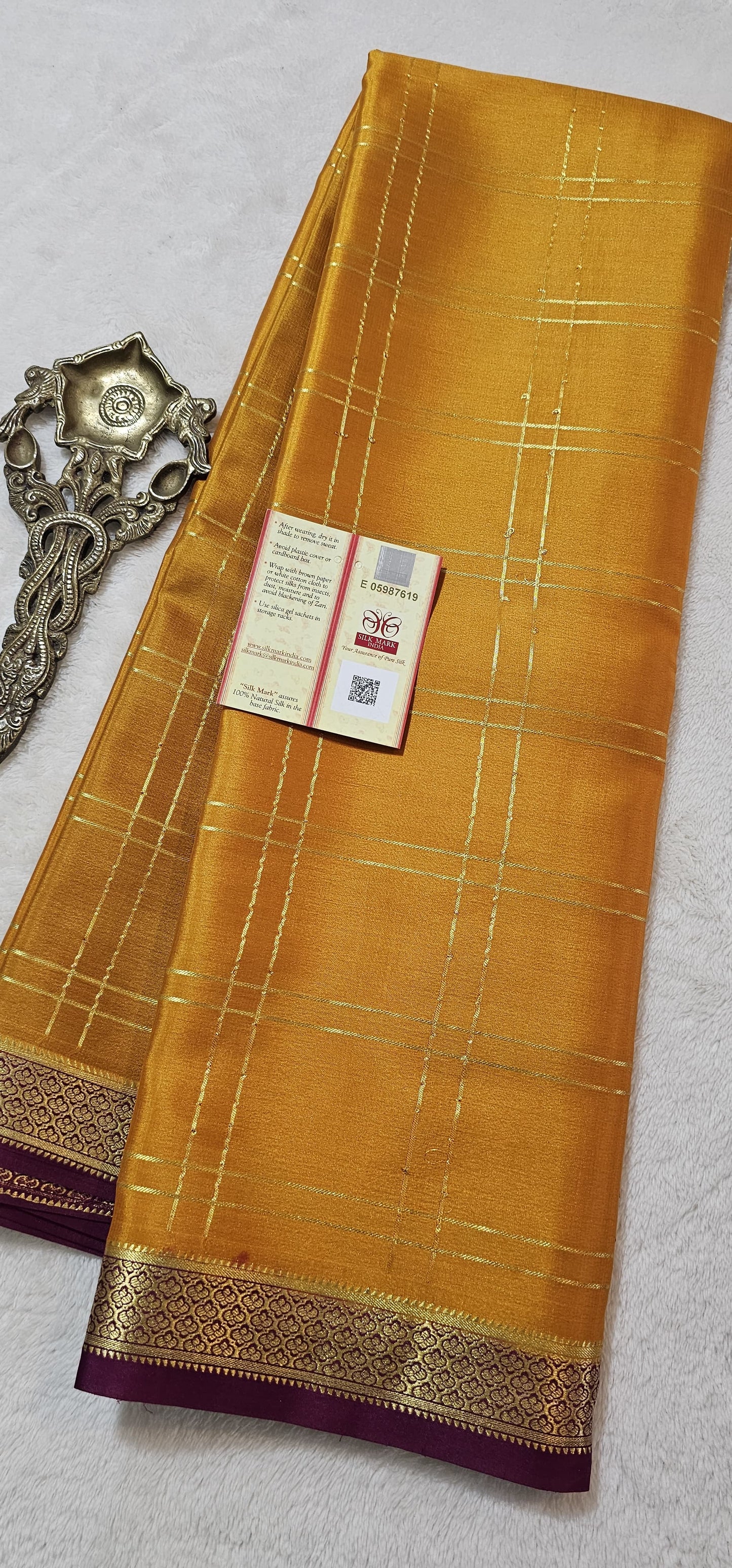 Mysore Crepe Silk Sarees - Checked