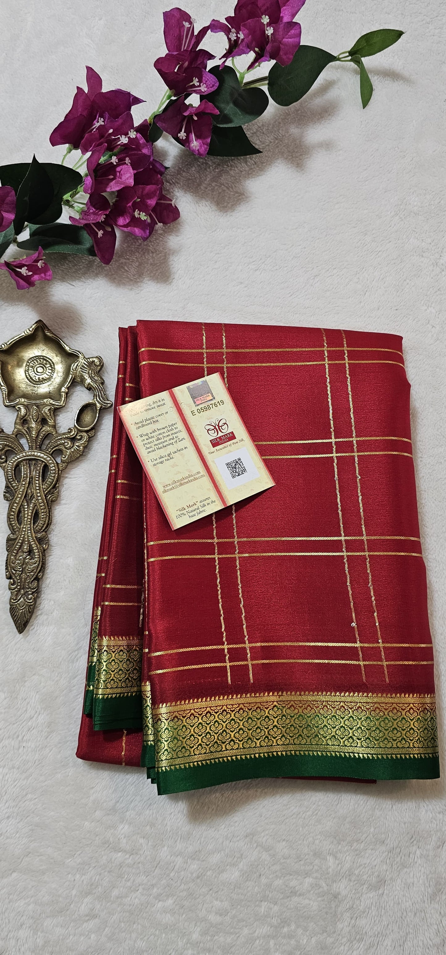 Mysore Crepe Silk Sarees - Checked
