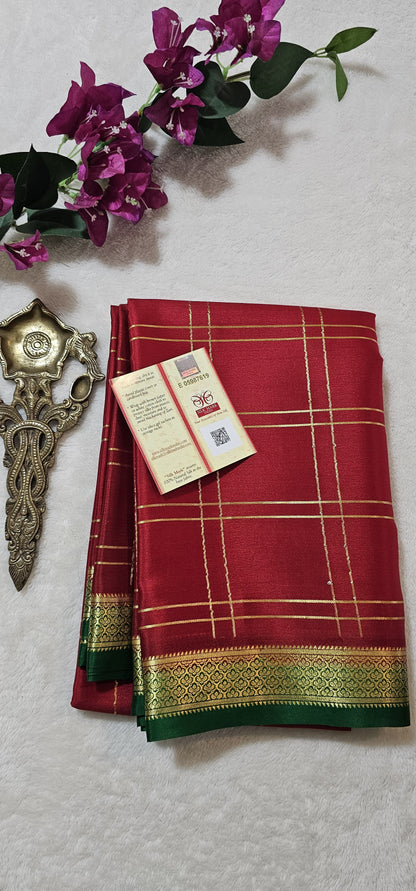 Mysore Crepe Silk Sarees - Checked