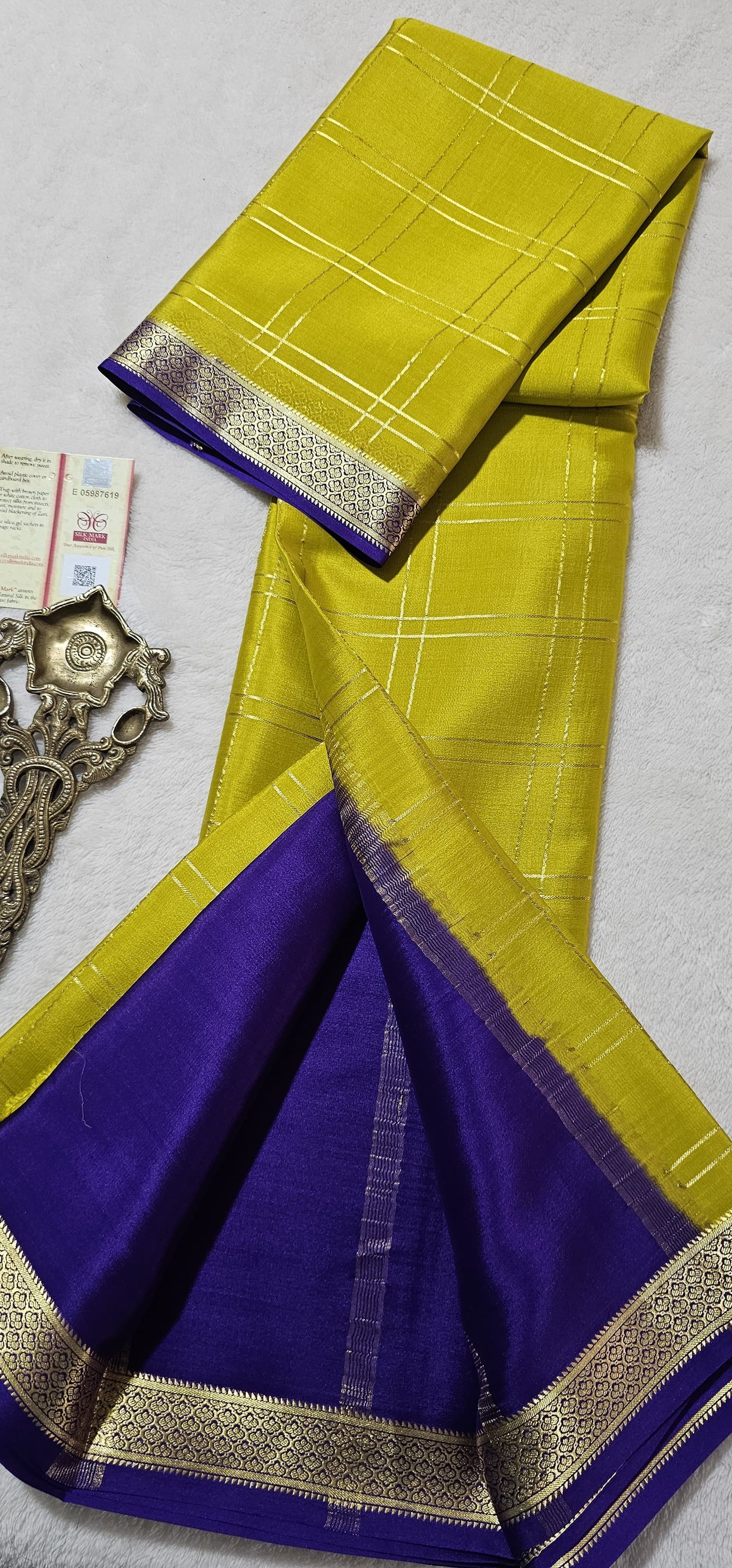 Mysore Crepe Silk Sarees - Checked
