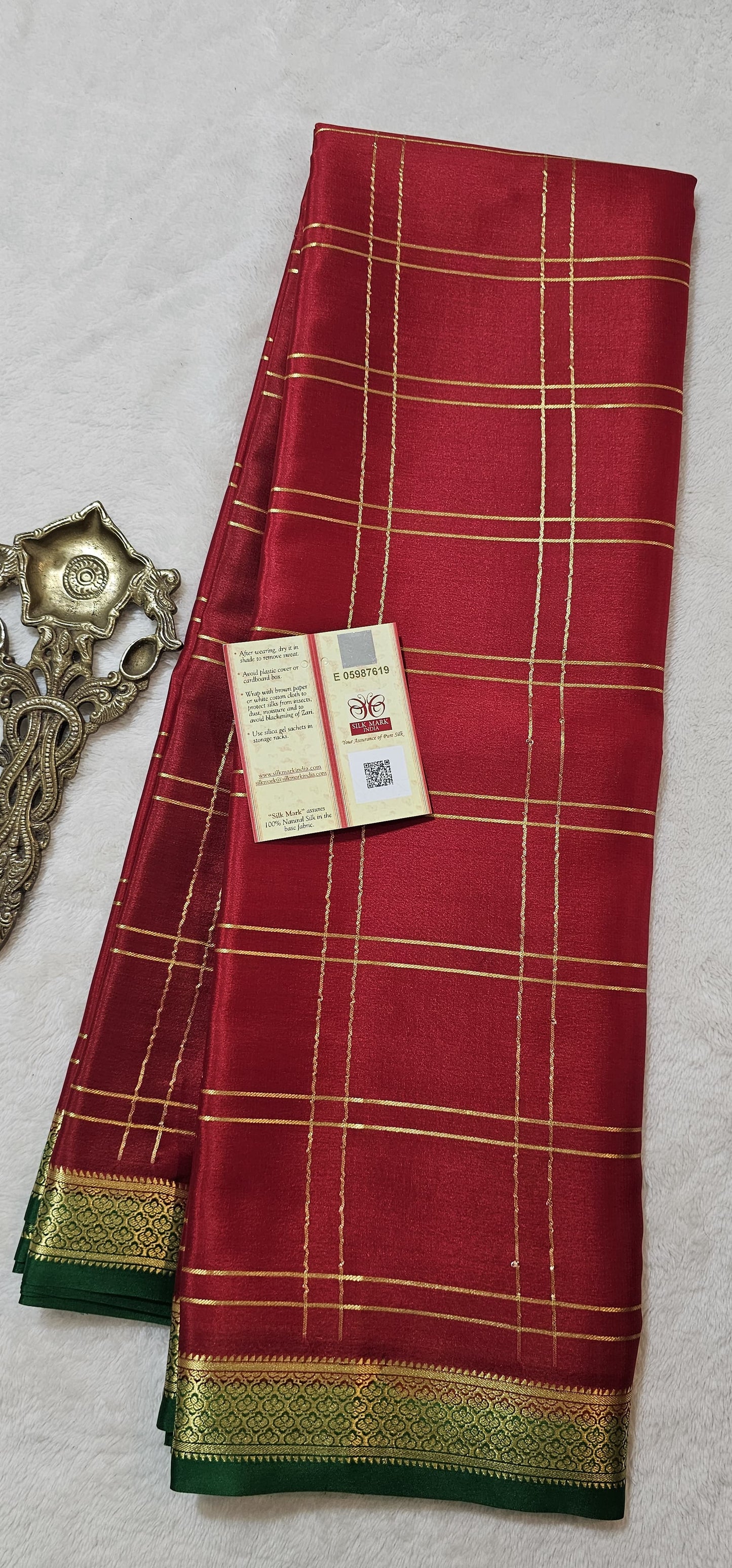 Mysore Crepe Silk Sarees - Checked