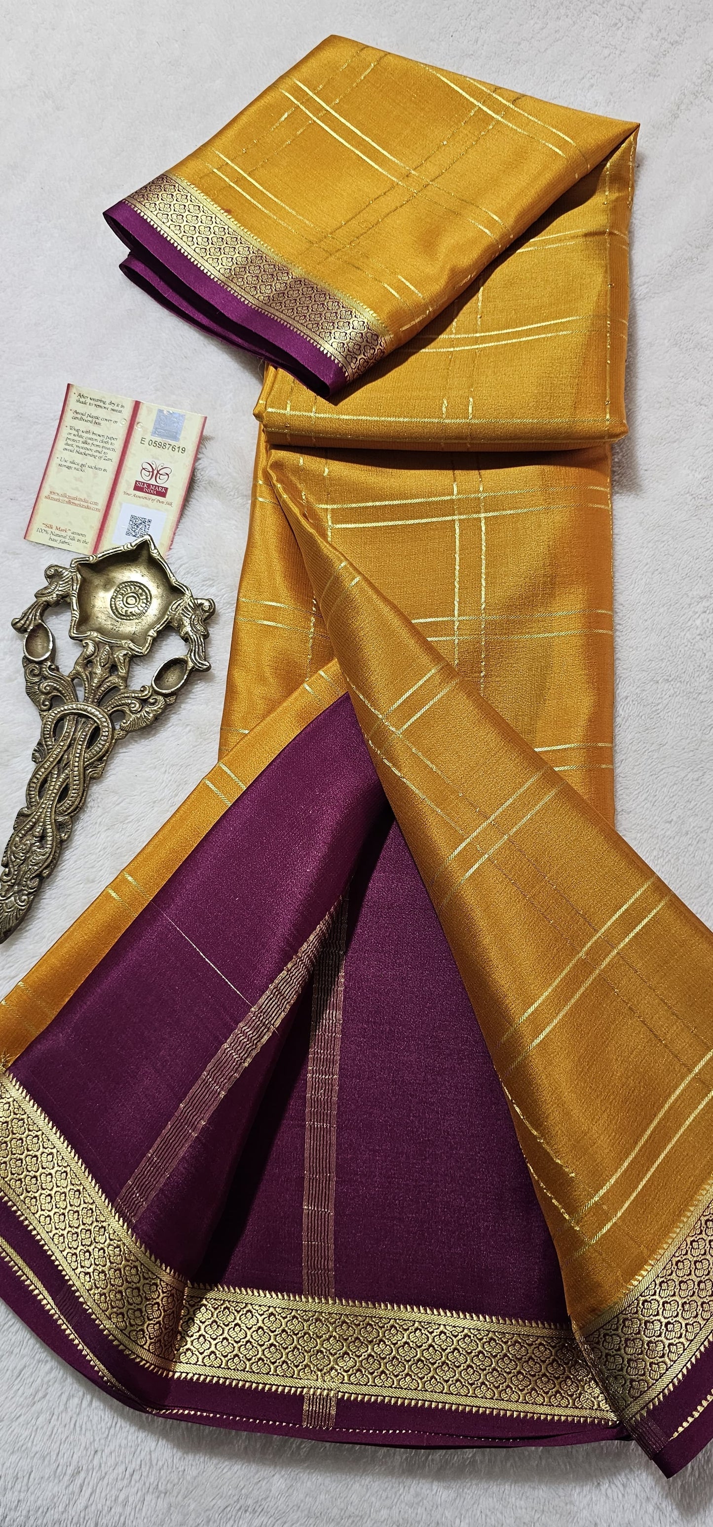 Mysore Crepe Silk Sarees - Checked