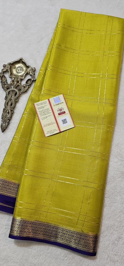 Mysore Crepe Silk Sarees - Checked
