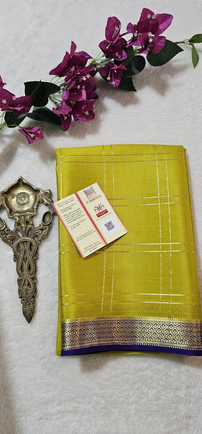Mysore Crepe Silk Sarees - Checked