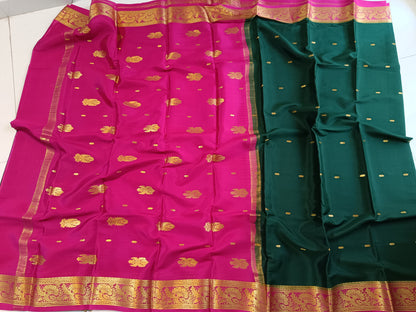 Mysore Crepe Silk Sarees - All Over Butta