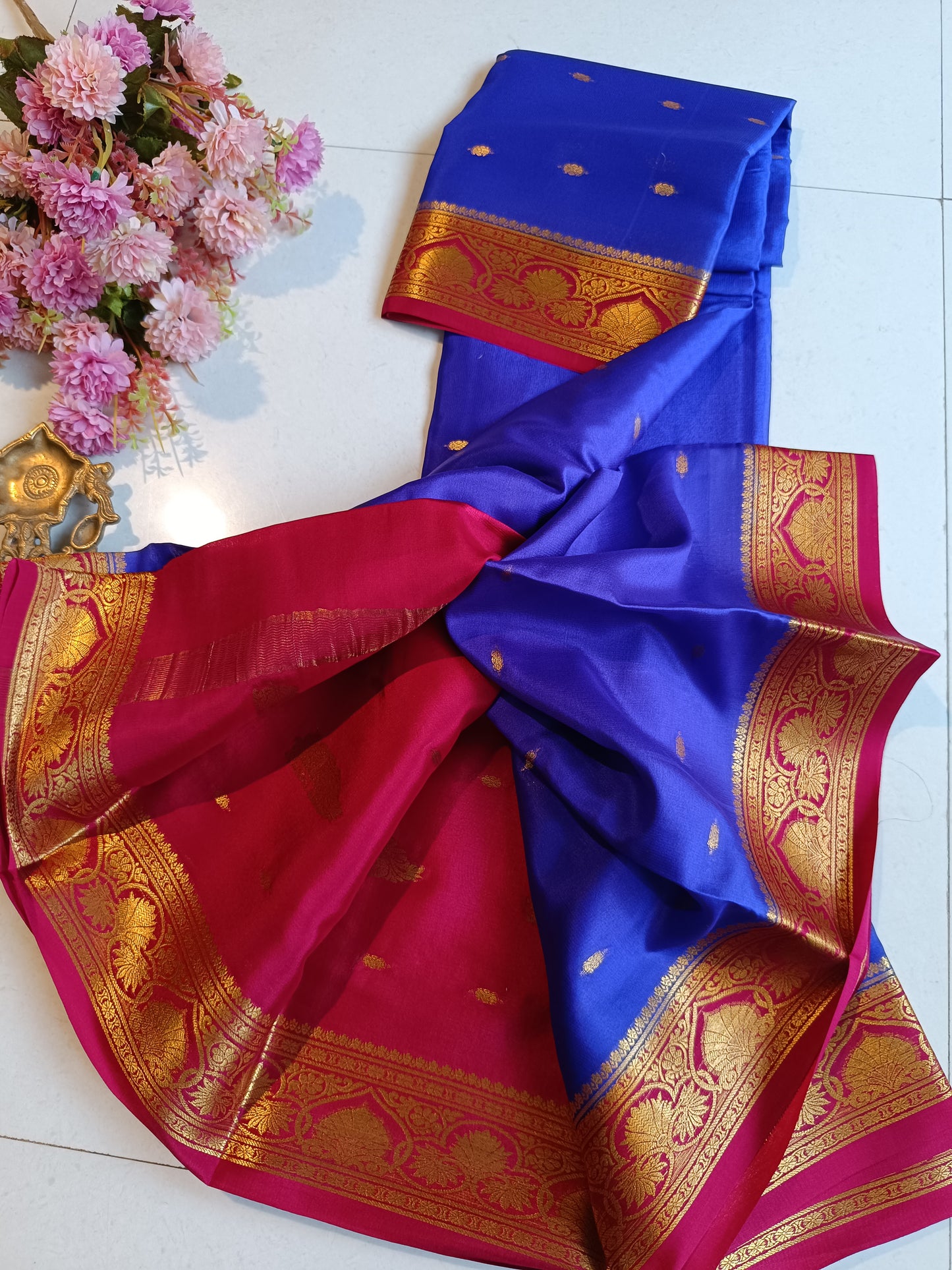 Mysore Crepe Silk Sarees - All Over Butta