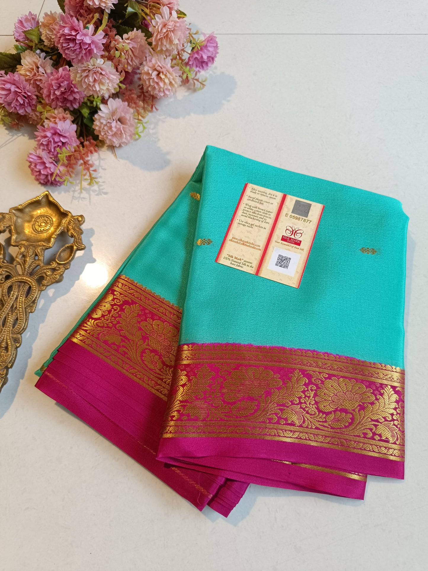 Mysore Crepe Silk Sarees - All Over Butta