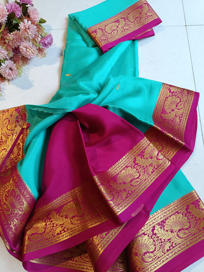 Mysore Crepe Silk Sarees - All Over Butta