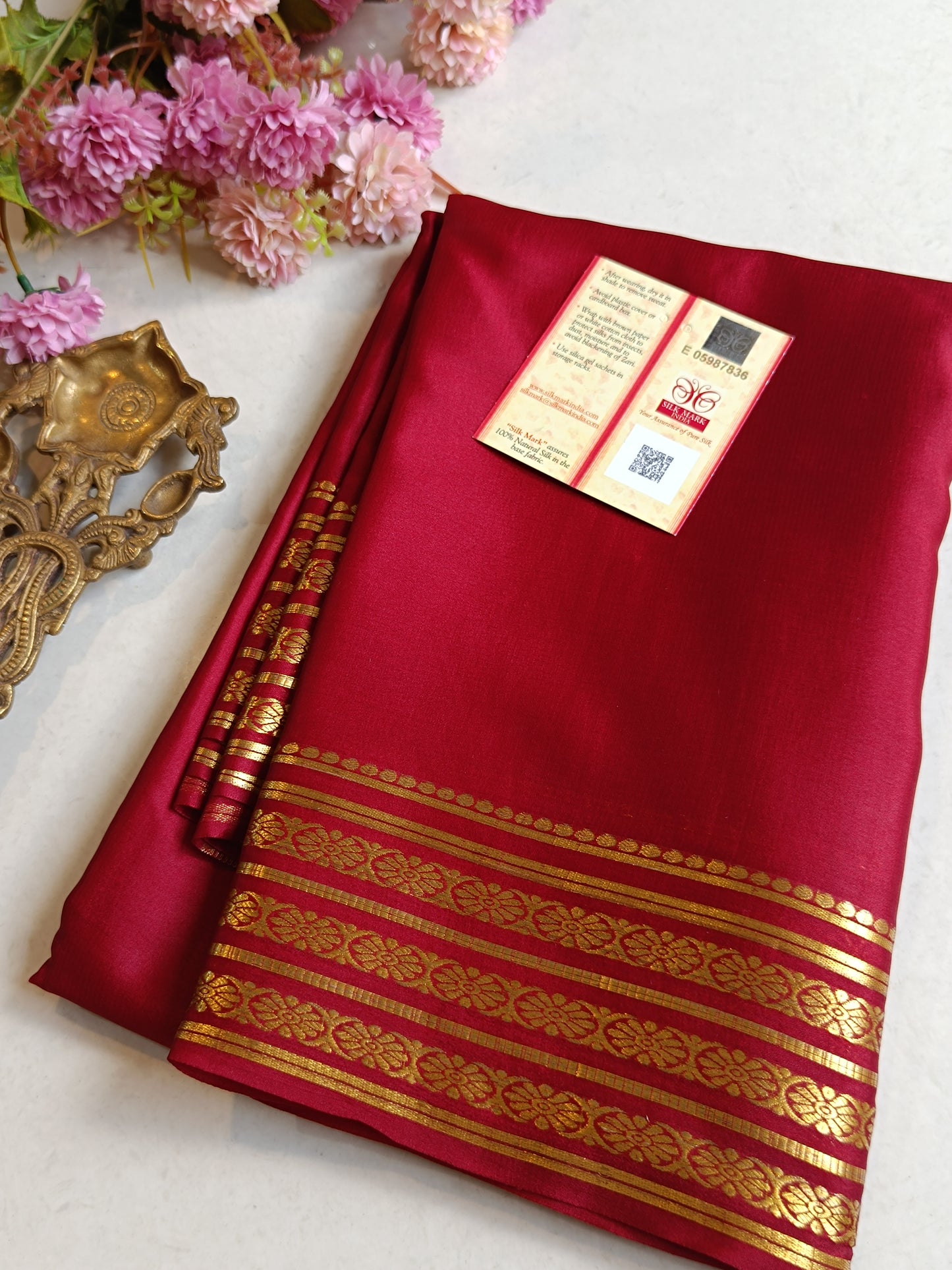 Mysore Crepe Silk Sarees - Self Colors (Light)