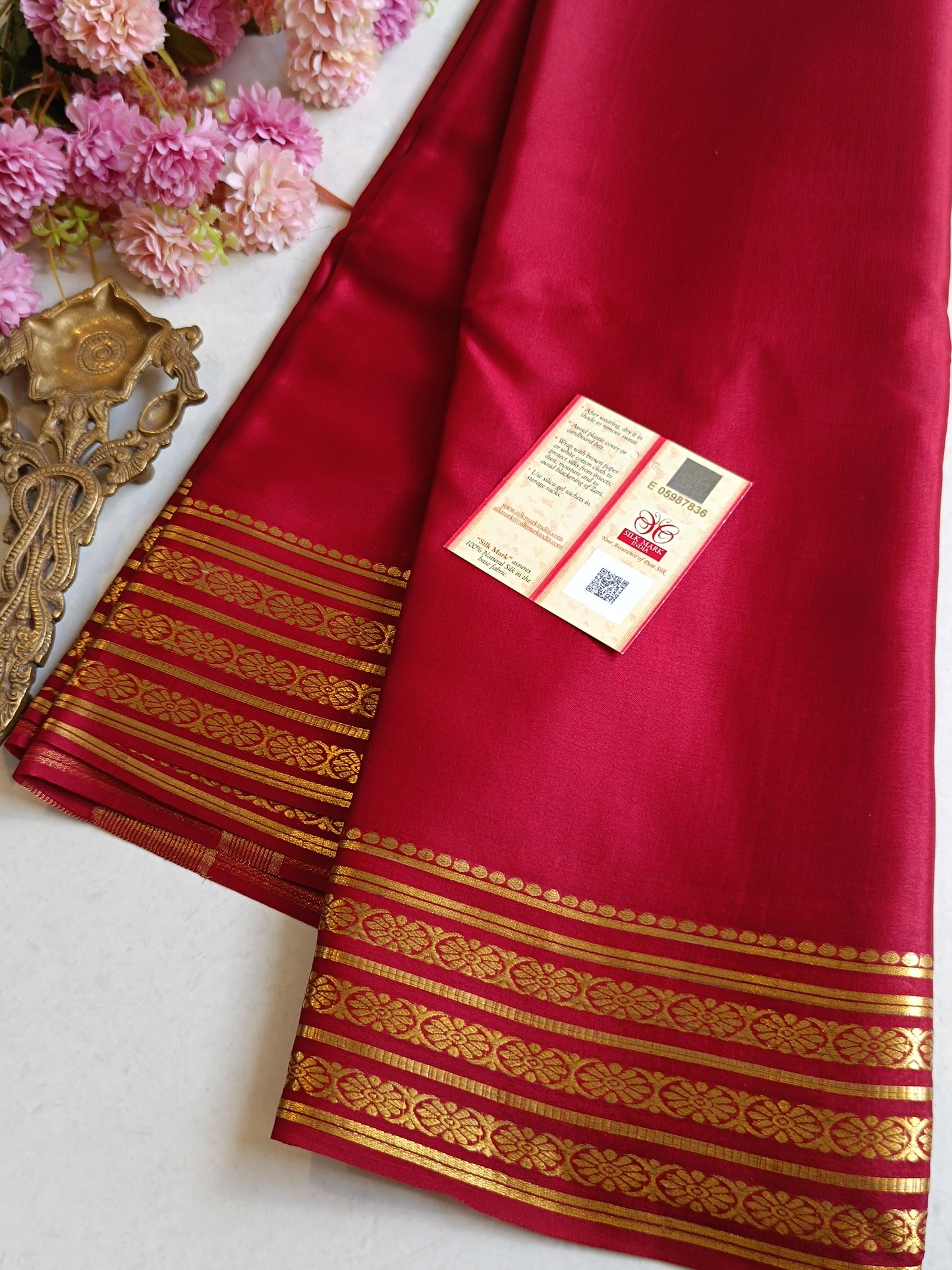 Mysore Crepe Silk Sarees - Self Colors (Light)