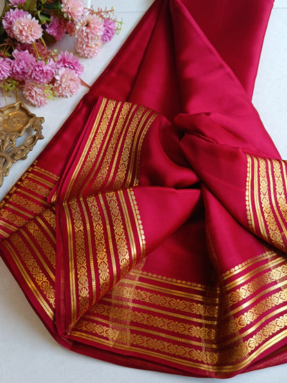 Mysore Crepe Silk Sarees - Self Colors (Light)