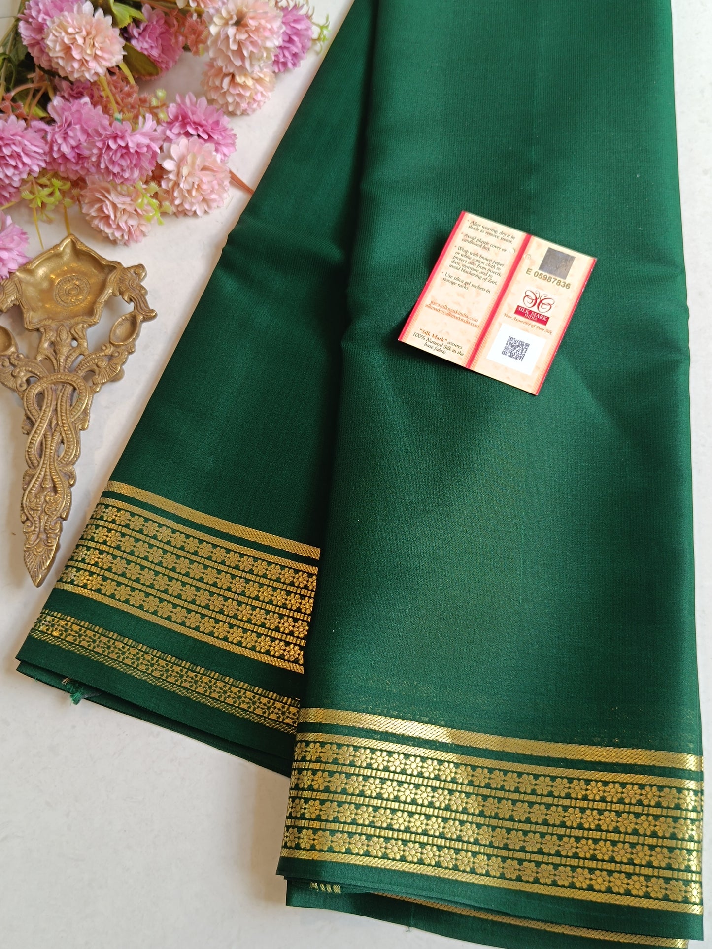 Mysore Crepe Silk Sarees - Self Colors (Light)