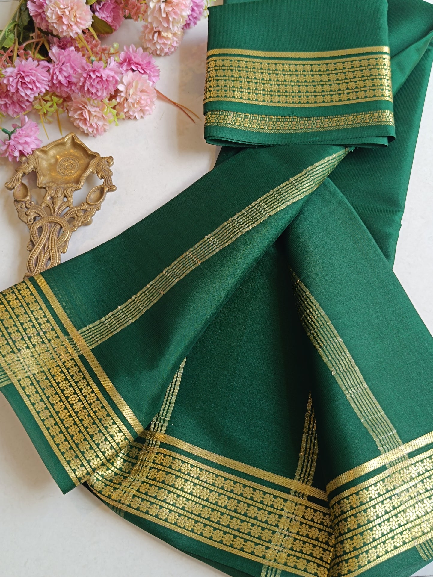 Mysore Crepe Silk Sarees - Self Colors (Light)