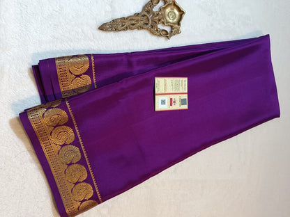 Mysore Crepe Silk Sarees - Self Colors (Heavy)