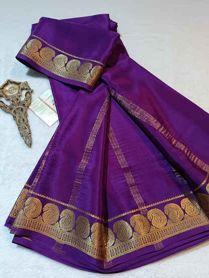 Mysore Crepe Silk Sarees - Self Colors (Heavy)