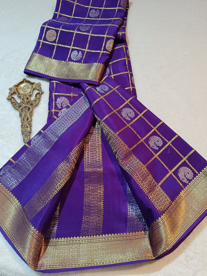 Mysore Crepe Silk Sarees - Self Colors (Heavy)