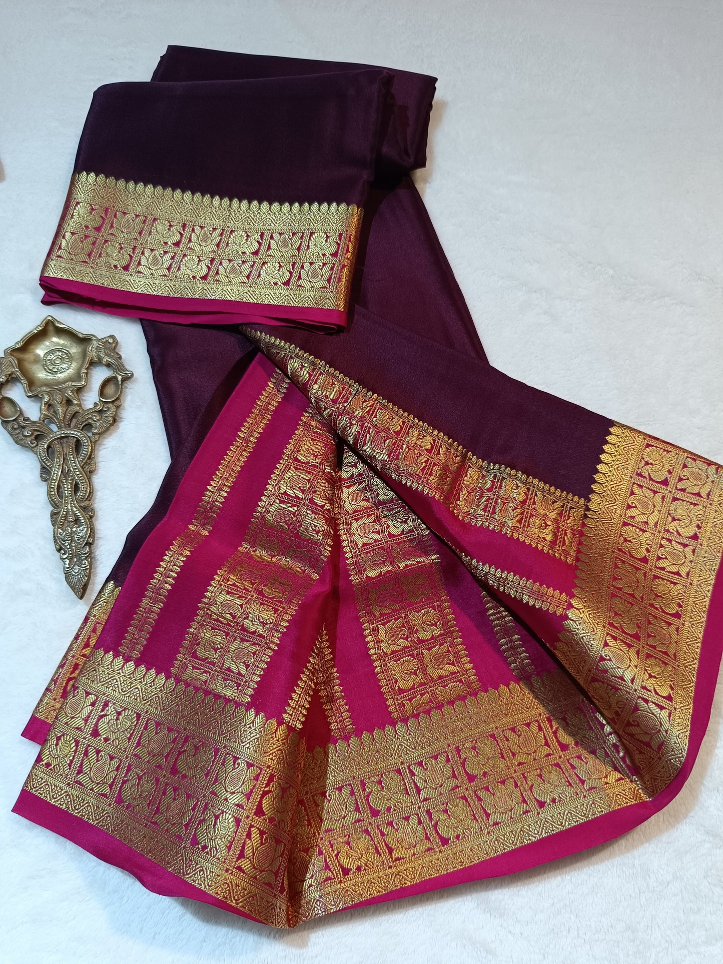 Mysore Crepe Silk Sarees - Rich Pallu