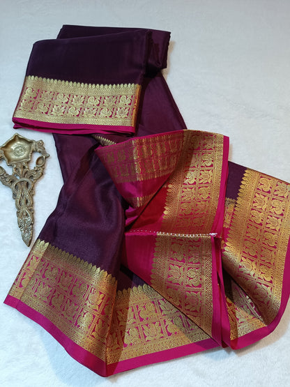 Mysore Crepe Silk Sarees - Rich Pallu