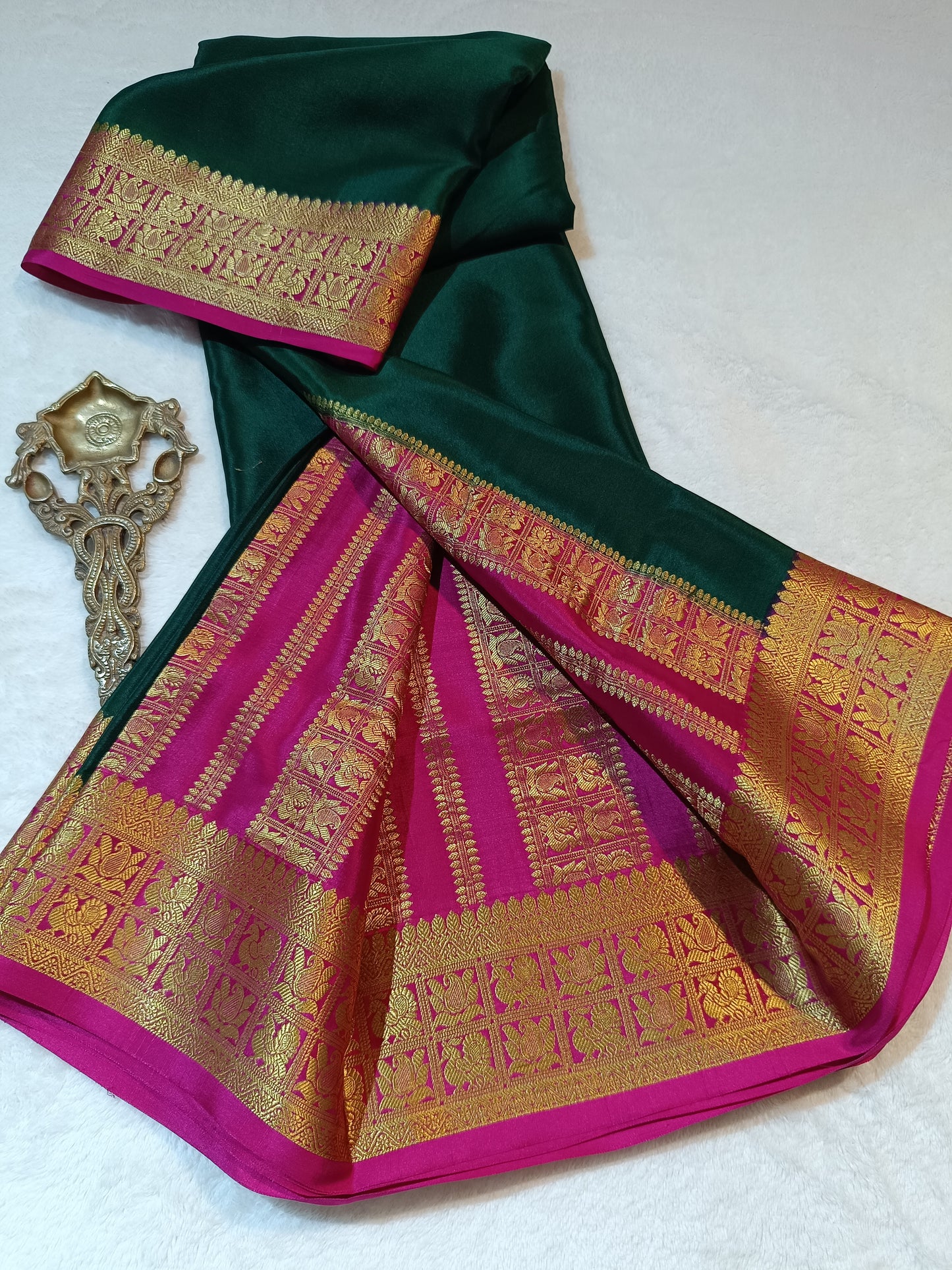 Mysore Crepe Silk Sarees - Rich Pallu