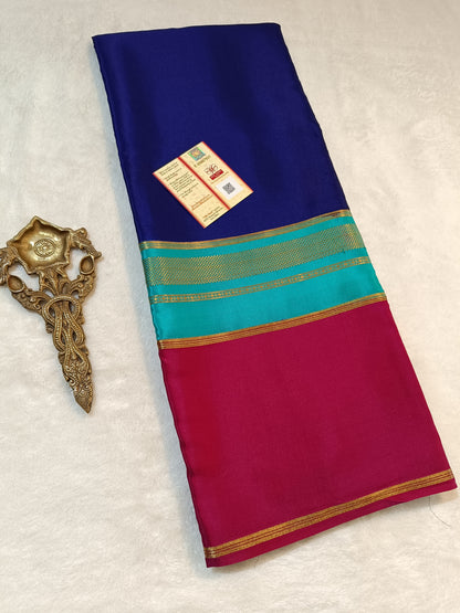 Mysore Crepe Silk Sarees - Tri Colour Series