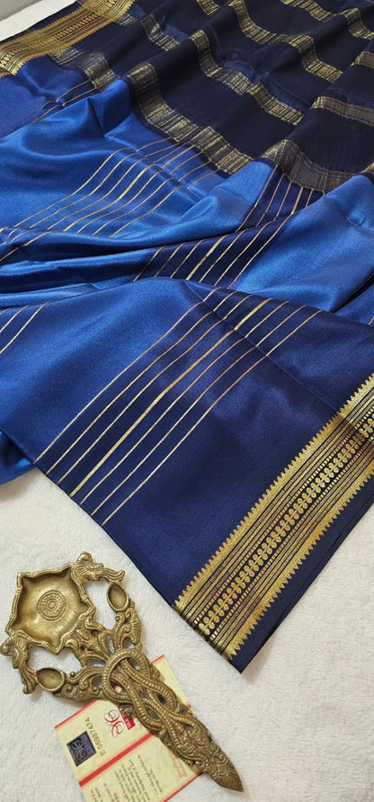 Mysore Crepe Silks Sarees - All Over Lines