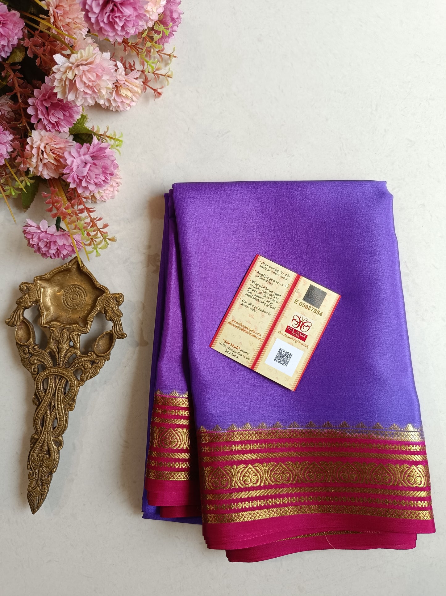 Mysore Crepe Silk Sarees - Trendy Borders