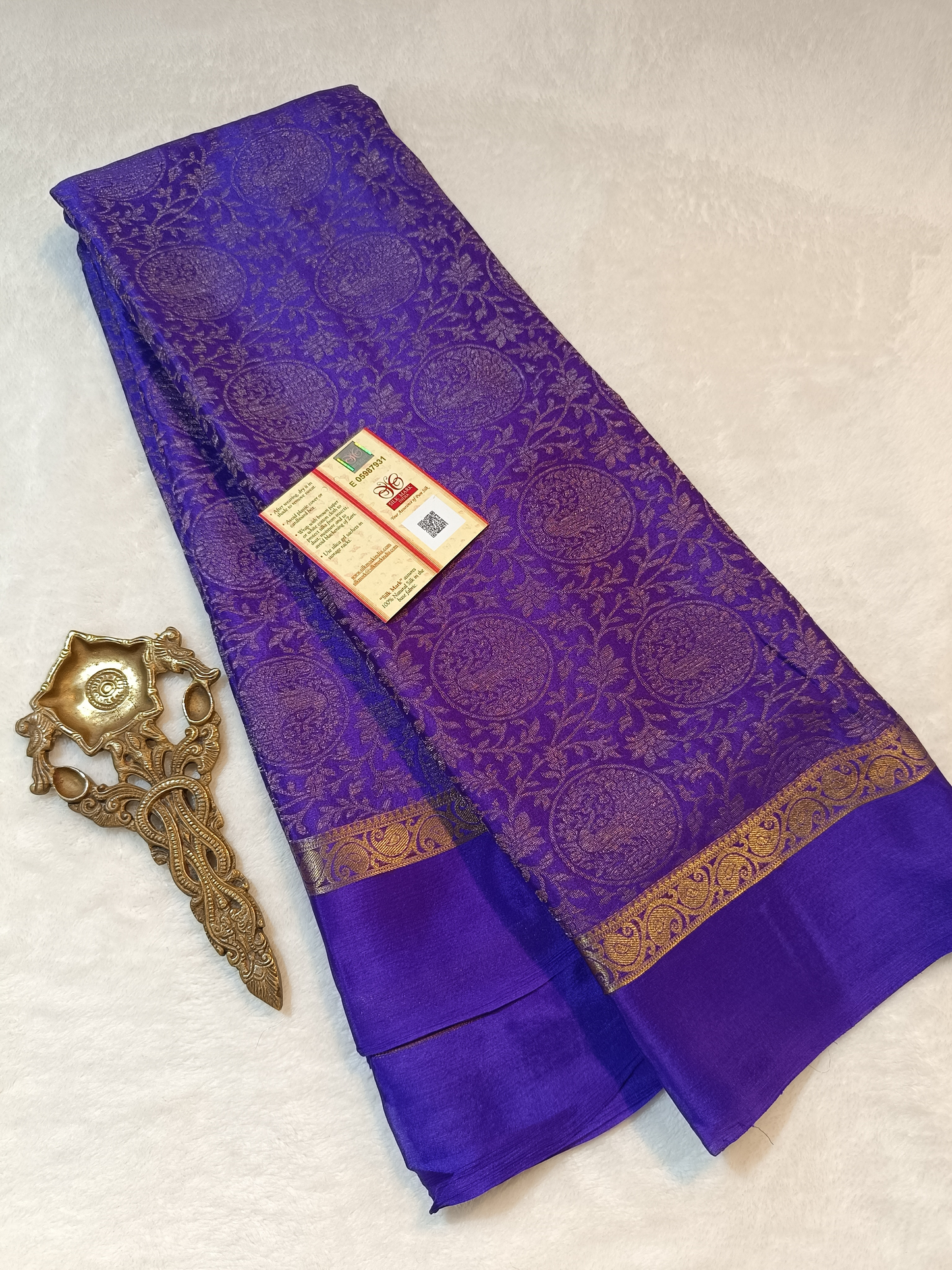 Mysore Wrinkle Crepe Sarees - Brocade